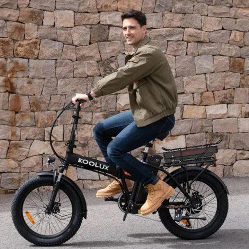 KOOLUX X11S Folding Electric Bike 20" Fat Tire Dual Battery 48V Long Range 250W
