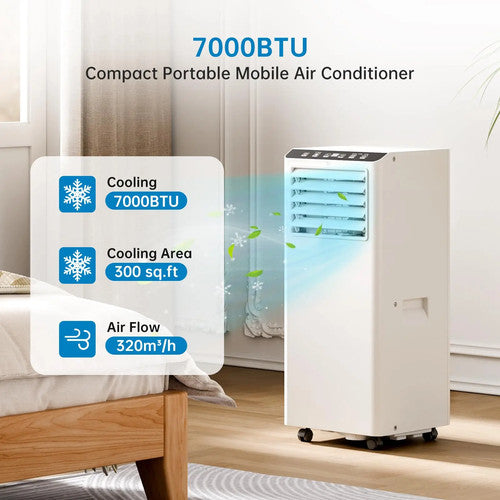 EUHOMY HiMISS 7000 BTU Portable Air Conditioner Dehumidifier LCD Display UK