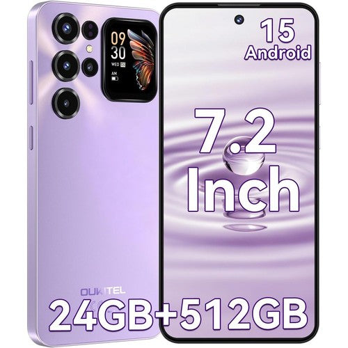 Oukitel C68 Smartphone 7.2in 120Hz Dual Screen 24GB 512GB 6000mAh NFC Unlocked