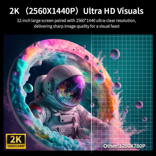 Gawfolk 32 Inch Curved Gaming Monitor 2K QHD 180Hz 1800R FreeSync VESA HDMI UK