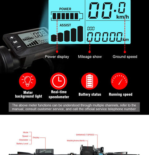 Samebike 20LVXD30-II 48V 10AH Electric Bike Folding E-Bike 250W Urban Long Range