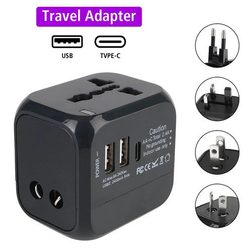 NNS Universal Travel Adapter UK Plug Converter USB Type-C Charger