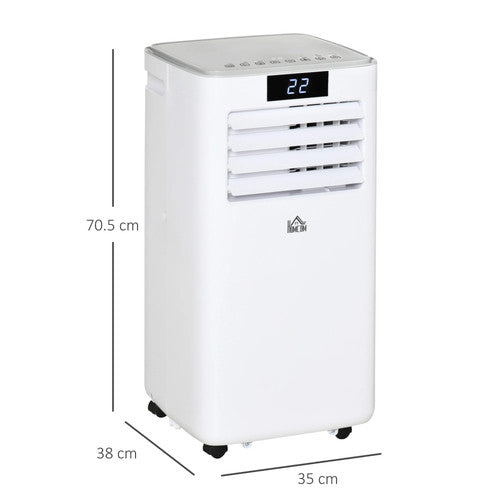 HOMCOM 7000 BTU Portable 4 in 1 Air Conditioner Dehumidifier Fan Swing White AC