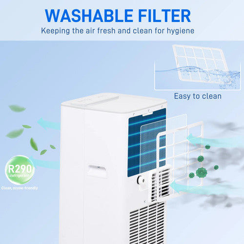 HOMCOM 5000BTU Portable Air Conditioner Dehumidifier 4 Modes LED Display Timer