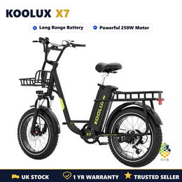 KOOLUX X7 Electric Bike 36V 250W 20" Commuter City Cruiser Long Range e Bike UK