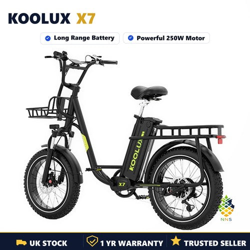 KOOLUX X7 Electric Bike 36V 250W 20" Commuter City Cruiser Long Range e Bike UK