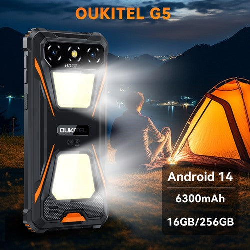 OUKITEL G5 SE Rugged Smartphone 16GB+256GB 6300mAh Android 14 Waterproof 4G UK