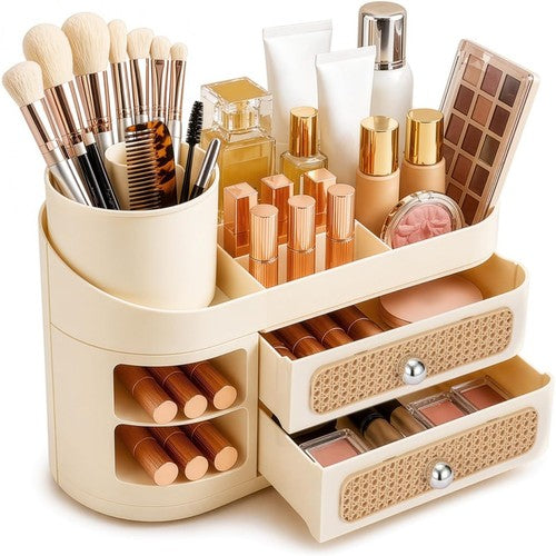 Cosmetic Makeup Organiser Storage Box with Drawers Large Vanity Desktop Tray UK