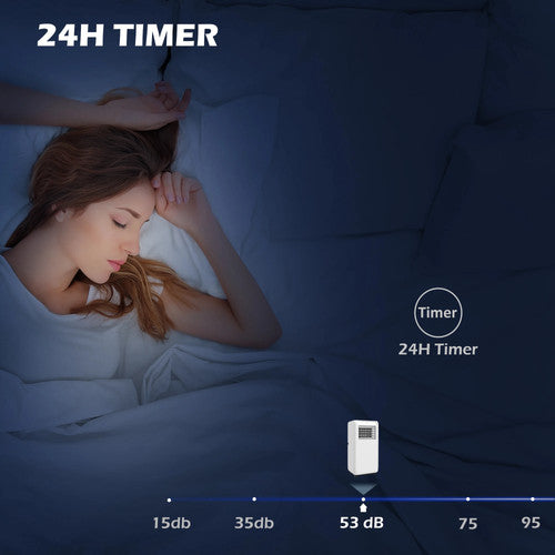 HOMCOM Power Cool 7000BTU Portable Air Conditioner Dehumidifier Timer AC UK