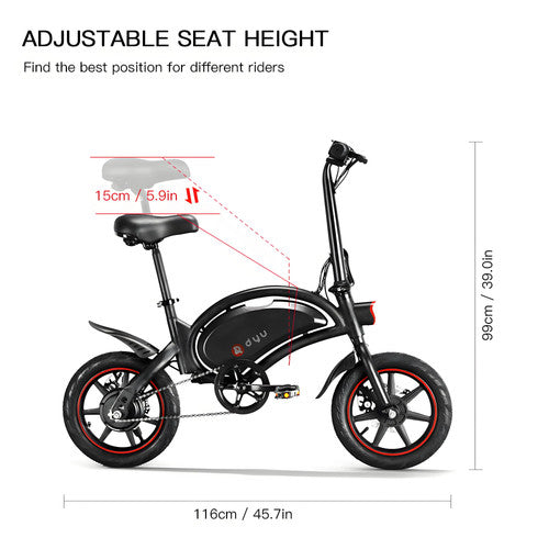DYU D3F Folding Electric Bike 36V 250W 14in Wheel Aluminum Road Legal E Bike UK