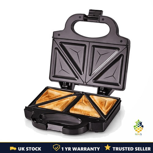 750W Sandwich Toaster Maker Double-Sided Grill Non-Stick Vertical Storage UK