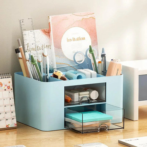 Transparent Drawer Storage Box Desktop Organizer School Supplies