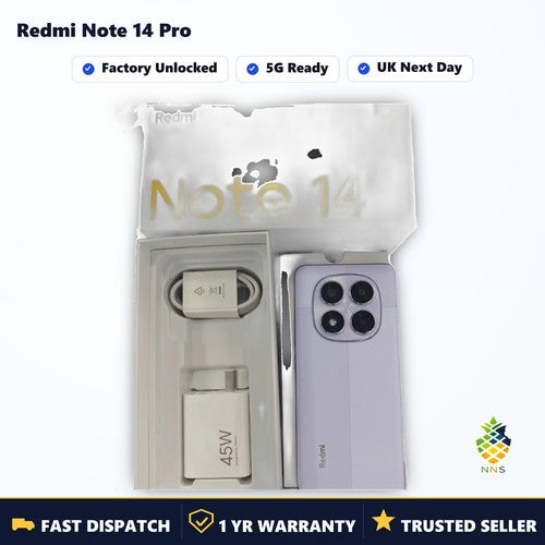 Xiaomi Redmi Note 14 Pro 5G Smartphone 256GB Purple Unlocked UK