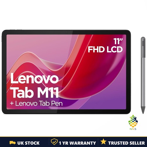 Lenovo Tab M11 Android Tablet 11 Inch Full HD 4GB 128GB WiFi + Tab Pen Grey UK