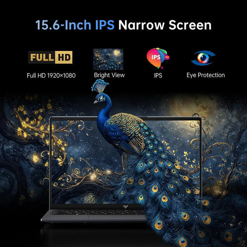 KAMRUI 15.6" Gaming Laptop Ryzen 3 4300U 16GB 512GB SSD Win 11 IPS Backlit UK