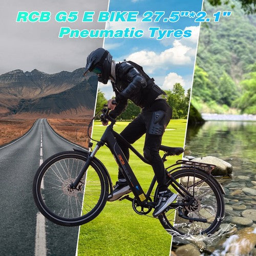 RCB G5 Electric Bike 250W 36V 10.4Ah 27.5in City E-Bike APP NFC 7 Speed Shimano