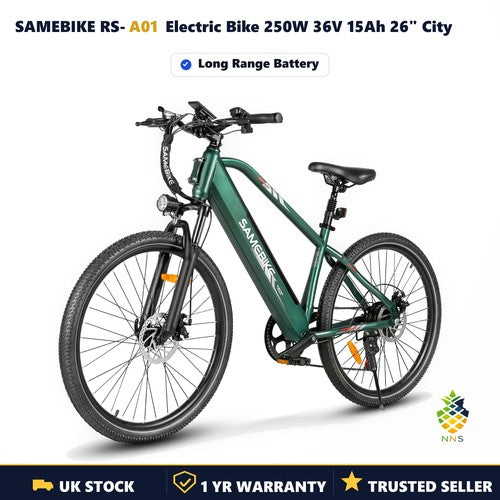 SAMEBIKE RS-A01 Electric Bike 250W 36V 15Ah 26" City Commuter E-Bike 90km UK