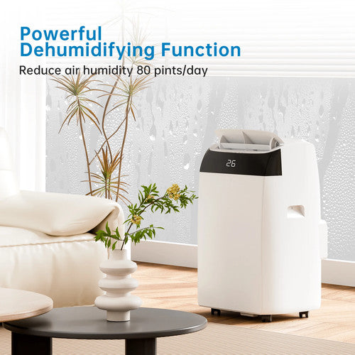 HiMISS Portable Air Conditioner 12000BTU 4in1 Cooling Dehumidifier Fan AC UK