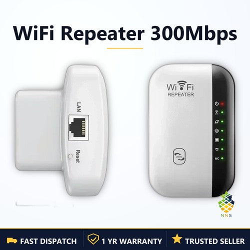 300Mbps WiFi Range Extender Signal Booster Wireless Repeater 802.11N Plug & Play