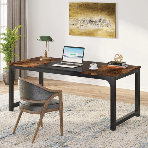 Tribesigns HOGA-U0149 Large Office Desk Computer Study Table Sturdy Wood UK