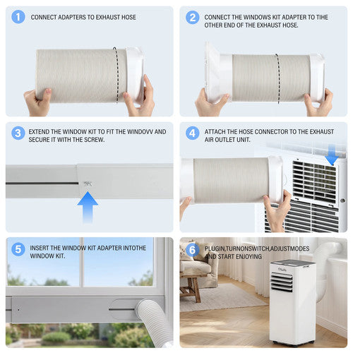 Oyaja Portable Air Conditioner 7000BTU Demudifier  6in1 AC Unit Sleep Mode Timer