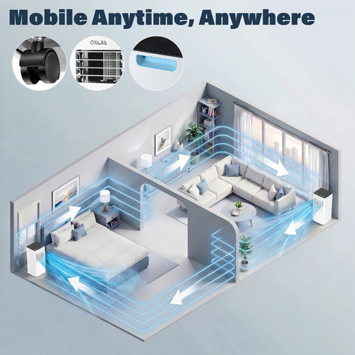 Oyaja Portable Air Conditioner 7000BTU Demudifier  6in1 AC Unit Sleep Mode Timer