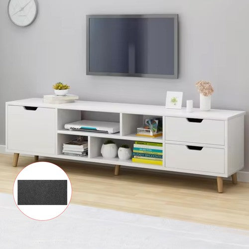 140cm TV Stand Cabinet Entertainment Unit Foldable Drawers Open Shelves UK