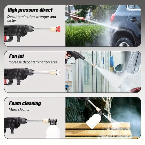 Cordless Pressure Washer 3000PSI 24V 2 Batteries Portable Power Jet Wash Car UK