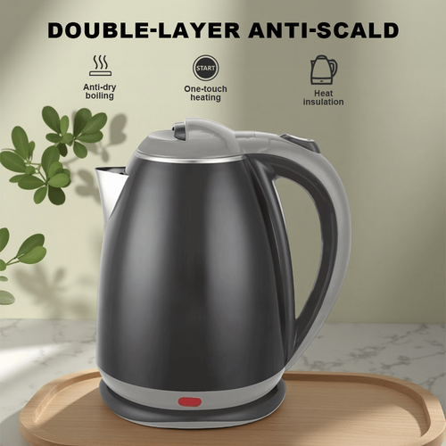 1.8L Stainless Steel Electric Kettle 1500W Cordless Fast Boil Double Wall UK