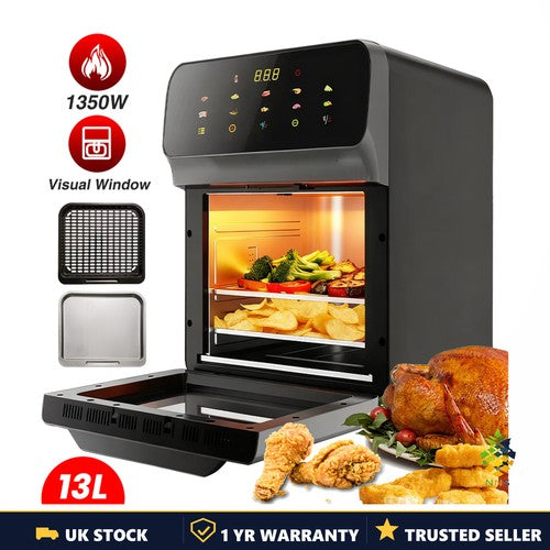 13L Multifunctional Air Fryer Oven Hot Air Circulation Smart Touch Window