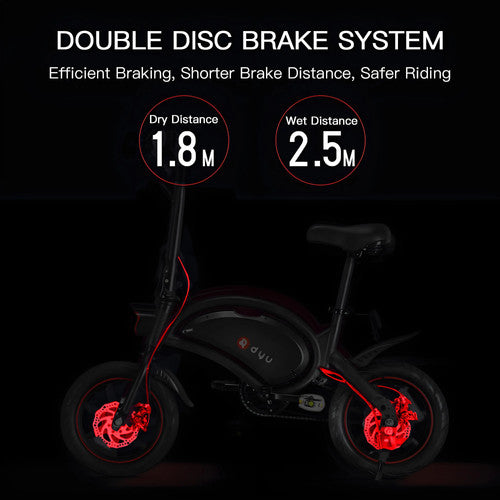 DYU D3F Folding Electric Bike 36V 250W 14in Wheel Aluminum Road Legal E Bike UK