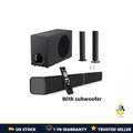 Soundbar with Subwoofer 60W/120W Wireless 5.0 ARC OPT AUX Home Theater UK