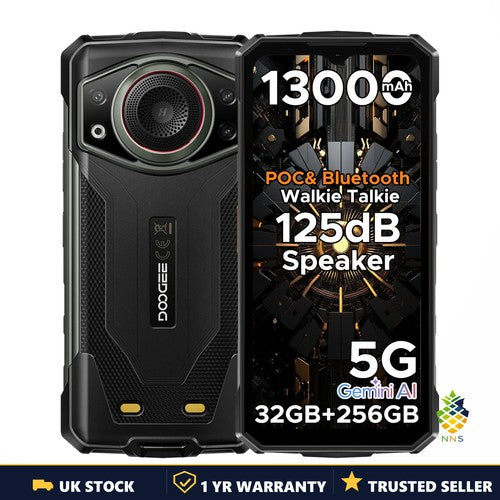 DOOGEE Fire 7 Ultra 5G Rugged 13000mAh Smart Phone 32GB 256GB Android 15 UK
