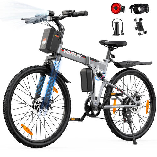 VARUN M26-3 PRO Electric Bike 250W 48V 7.8Ah 26in Fat Tyre Folding E-MTB LCD