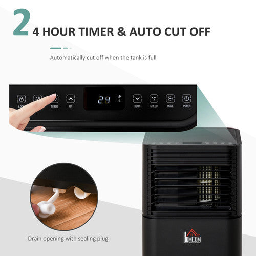 HOMCOM 5000 BTU Portable Air Conditioner 4 Modes LED Display Timer UK AC