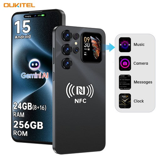 Oukitel C68 Smartphone 7.2in Dual Screen 24GB 256GB 6000mAh NFC Fingerprint