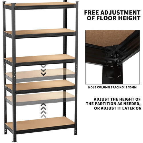 DayPlus 180cm Heavy Duty Garage Shelving 5 Tier Metal 90cm Wide 40cm Deep UK