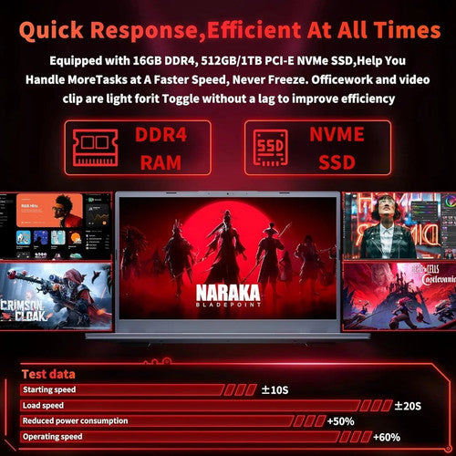 NNS Gaming Laptop 15.6 Intel Core i7/i9 8-32GB RAM 256GB-1TB SSD Backlit UK
