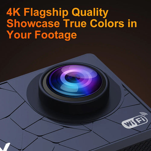 NNS Action Camera 4k Ultra FHD Remote control IP68 sport cam 120° Android iOS