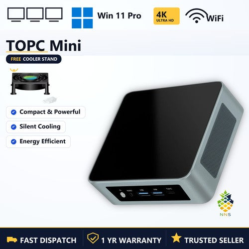 TOPC Mini PC AMD Ryzen 7 5800U 32GB 1TB NVMe SSD Win11 Pro Triple 4K Wifi BT UK