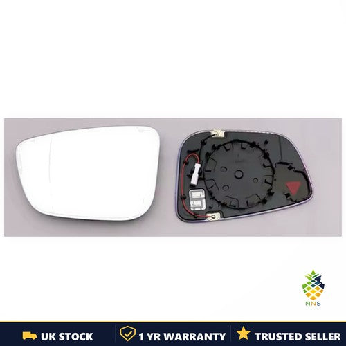 Left Passenger Heated Mirror Glass for BMW 3 4 i4 G20 G22 G26 Blind Spot New