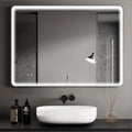 LED Modern Bathroom Vanity Mirror Illuminated Glass Aluminium Frame Anti Fog UK