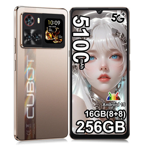 Cubot X100 Android 15 5G Smartphone 6.88 120Hz 16GB 256GB 64MP 5100mAh 33W UK