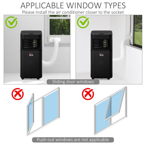 HOMCOM 5000 BTU Portable Air Conditioner 4 Modes LED Display Timer UK AC