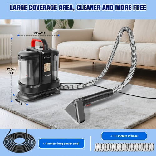 Cordless Spot Carpet Cleaner Portable 2 Batteries Dual Tank Upholstery Pet UK