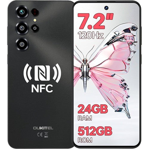 Oukitel C68 Smartphone 7.2in 120Hz 24GB 512GB 6000mAh 8MP NFC GPS Fingerprint