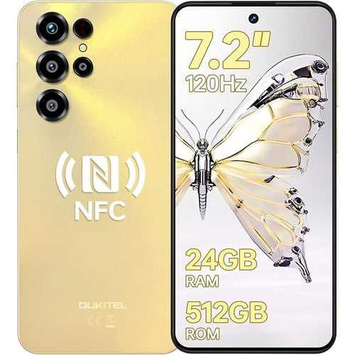 Oukitel C68 Smartphone 7.2in 120Hz 24GB 512GB 6000mAh 8MP NFC GPS Fingerprint