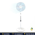 16in Pedestal Fan Oscillating 3-Speed Adjustable Height Tilt Head Standing UK