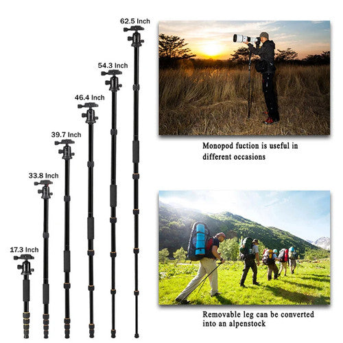 Walking Way Q666 Professional Camera Tripod Phone Stand Tripod Portable Travel