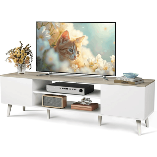 TV Unit 160cm TV Stand Cabinet Storage Wooden Rustic Industrial Farmhouse Unit U